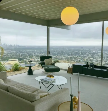 A hillside executive office overlooking Los Angeles